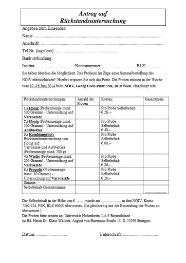 RückstandsuntersuchungHonigPropolis
